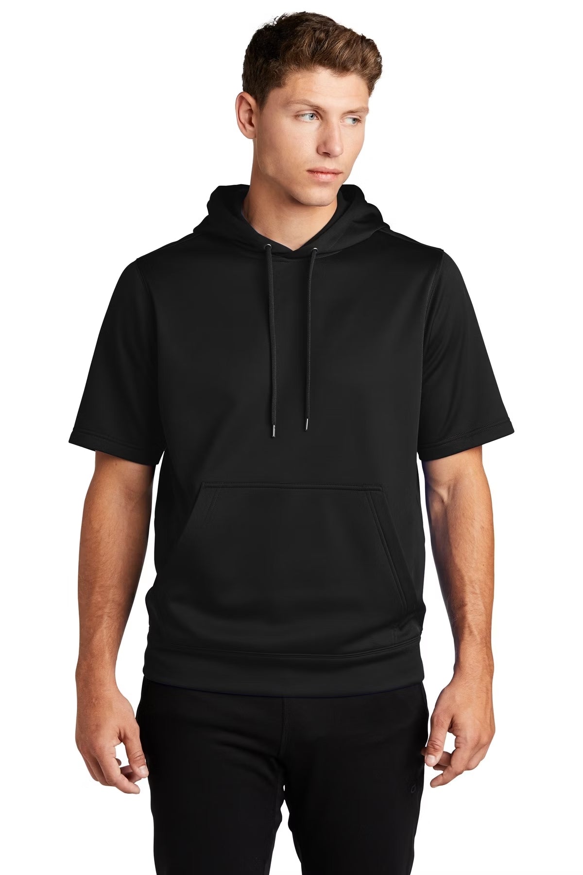 Moisture Wicking Short-Sleeve Athletic Fit Hoodie