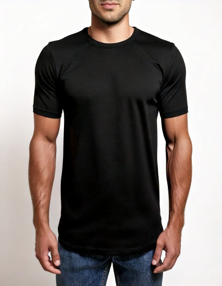 Comfort Long Body Short Sleeve Crew